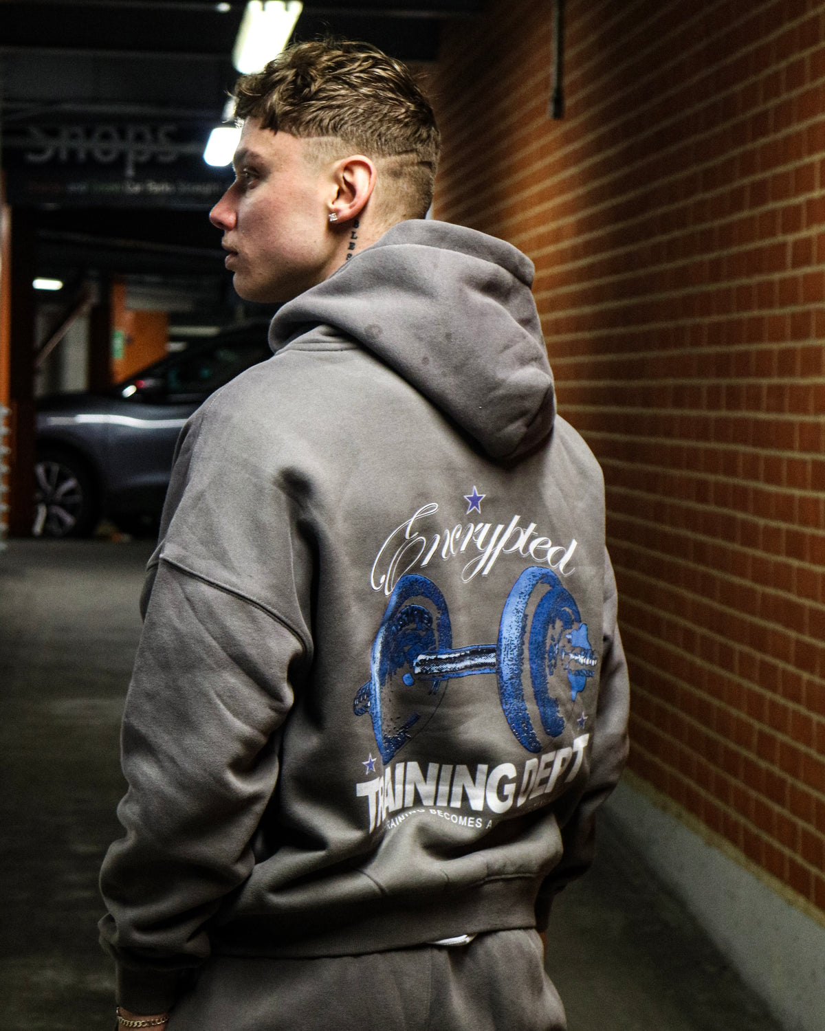 Oversized Training Hoodie- Chill Grey